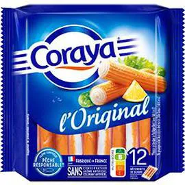 CORAYA Bâtonnets Surimi Saveur x12 180g