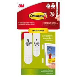 3M Languettes accroches tableaux - 8x2m 4x2S x24