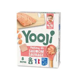 YOOJI Hachés Saumon MSC et surgelés Dès 4/6 mois 80g