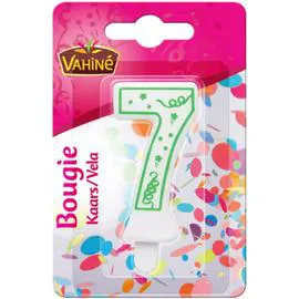 VAHINÉ Bougie anniversaire n° 7 l'unité