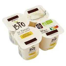 AUCHAN BIO Yaourt au citron 4x125g