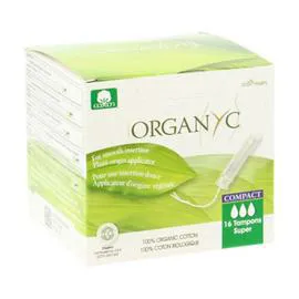 ORGANYC Tampons compact super avec applicateur x16 x16