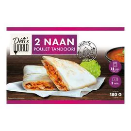 DELI'S WORLD Naan poulet tandoori 180g