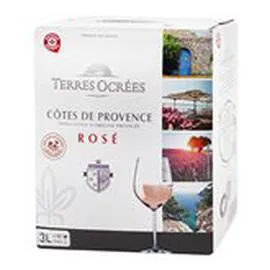 MARQUE REPÈRE, TERRES OCRÉES AOP Côtes de Provence vin rosé 3l