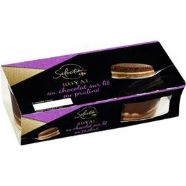 CARREFOUR SELECTION Dessert royal au chocolat 2x80g