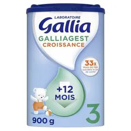 GALLIA Lait bébé en poudre de croissance 3ème âge dès 12 mois gest Croissance 900g