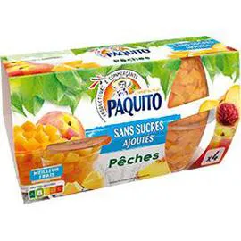 PAQUITO Pêches sans sucres ajoutés 4x65g