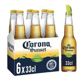 CORONA Bière citron vert et sucre de canne Sunset 6x33cl
