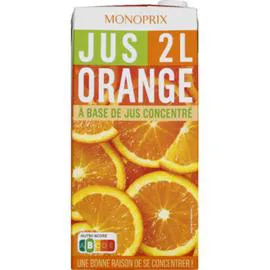 MONOPRIX Jus d’orange à Base de jus Concentré 2l