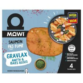 MOWI Saumon gravlax aneth et baies roses 100g