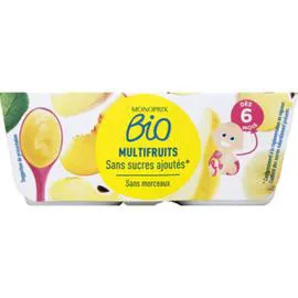 MONOPRIX BIO Compote multifruits sans sucres ajoutés bio, dès 6 mois 400g