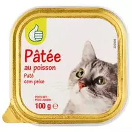 AUCHAN, POUCE Pâtée au poisson pour chat 100g