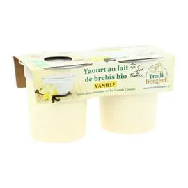 TRADI-BERGERE Yaourt Au Lait De Brebis À La Vanille Bio 250g