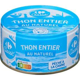 CARREFOUR CLASSIC' Thon entier au naturel 140g