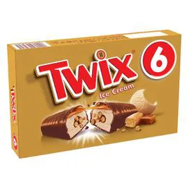 MARS, TWIX Glaces barres glacées biscuit enrobées de chocolat et caramel 205g