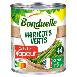 BONDUELLE Haricots verts extra-fins cuits à la vapeur 440g