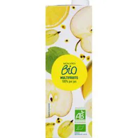 MONOPRIX BIO Jus multifruits 100% pur jus bio 1l