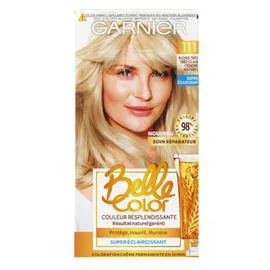GARNIER, BELLE COLOR Coloration Cheveux Permanente Eclaircissant 111 Blond Très Très Clair Cendré l'unité