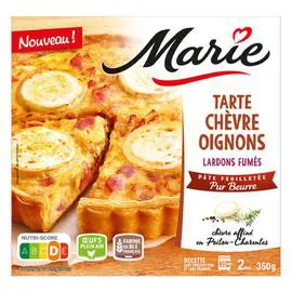 MARIE Tarte chèvre oignons lardons fumés pur beurre 350g