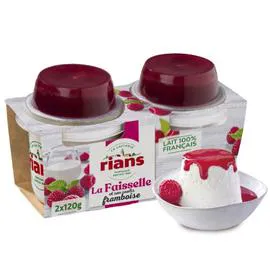 RIANS Faisselle Coulis framboise 2x120g