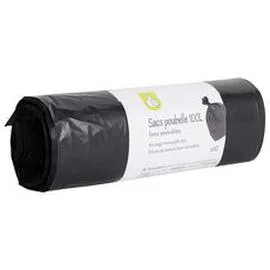 AUCHAN, POUCE Sacs poubelle liens amovibles 100L x10