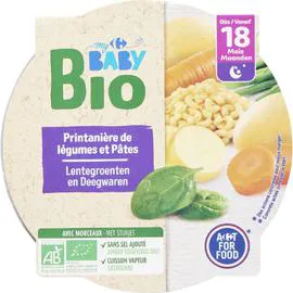 CARREFOUR BABY Plat bébé bio dès 18 mois légumes 260g