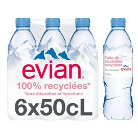 EVIAN Eau minérale naturelle 6x50cl