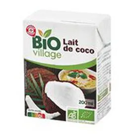 MARQUE REPÈRE, BIO VILLAGE Lait de coco Bio 200ml