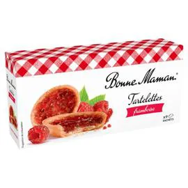BONNE MAMAN Biscuits tartelettes framboises 135g