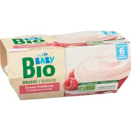 CARREFOUR BABY BIO Desserts bébé dès 6 mois framboise 400g