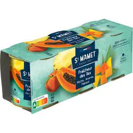 ST MAMET Fruits au sirop fraîcheur des îles 3x125g