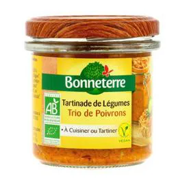 BONNETERRE Tartinade Trio de Poivrons Bio 135g