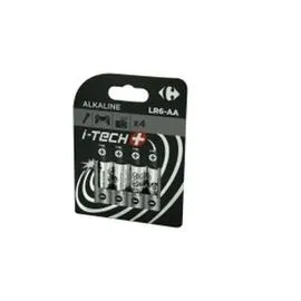 CARREFOUR Lot de 4 Piles Lr6/Aa I-Tech+ l'unité