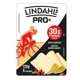LINDAHLS Lindahls Pro+ Tranches de Fromage Allégés en MG x6 120g