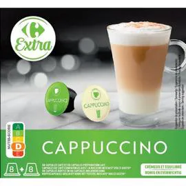 CARREFOUR EXTRA Café capsules Cappuccino x16