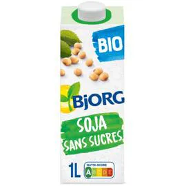 BJORG Boisson végétale soja nature bio sans sucres ajoutés 1l