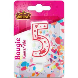 VAHINÉ Bougie anniversaire n°5 l'unité