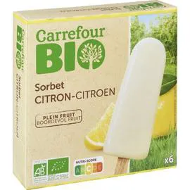 CARREFOUR BIO Glaces sorbet citron 240g