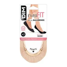 DIM Lot X2 Protège-Pieds Spécial Ballerines Beiges T37/38 l'unité