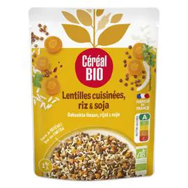 CÉRÉAL BIO Lentilles riz & soja bio 250g