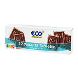 ECO+ Biscuits tablette Chocolat au lait 150g
