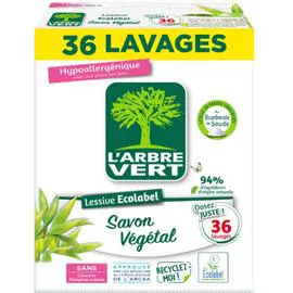 L'ARBRE VERT Lessive en poudre 1,8kg