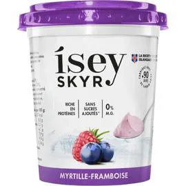 ISEY Yaourt skyr Framboise Myrtille 400g