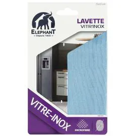 ÉLÉPHANT LBD Lavette Vitr'Inox microfibre l'unité