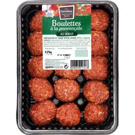 CARREFOUR LE MARCHÉ Viande de boeuf: boulettes à la provençale 375g