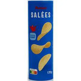 AUCHAN Chips tuiles salées 170g