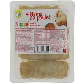 AUCHAN, POUCE Nems au poulet avec sauce nuoc mam 300g