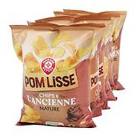 MARQUE REPÈRE, POM'LISSE Chips à l'ancienne Nature 6x30g