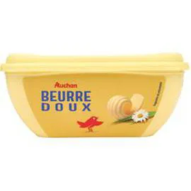 AUCHAN Beurre doux barquette 250g