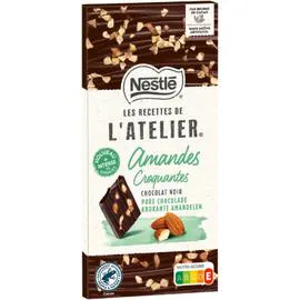 NESTLÉ, LES RECETTES DE L'ATELIER Chocolat noir et éclats d'amandes grillées 100g